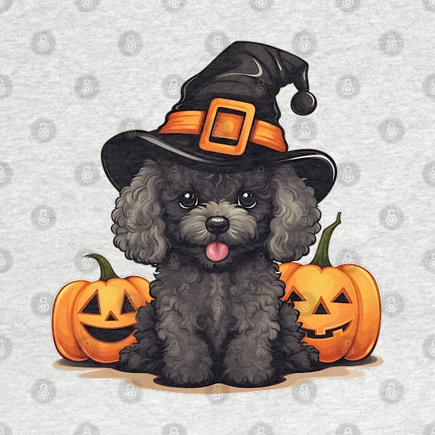 Halloween Poodle Dog #4 by Chromatic Fusion Studio